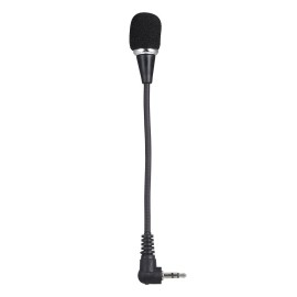Mini Flexible Microphone 3.5MM Microphone Omni-Directional Condenser Microphone Superb Sound for Audio and Video Recording Black