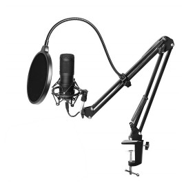 USB 192kHZ/24bit Podcast Recording Microphone Kit Professional Condenser Studio Broadcasting MIC with Stand Plug & Play For Gaming Chatting Speech