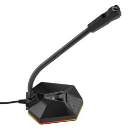 TSP201 Desktop Capacitive Microphone USB Noise Reduction Computer Microphone with RGB Light Effect for Gaming Live Streaming​​
