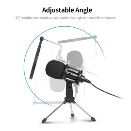 USB Condenser Microphone Recording Microphone Kit Karaoke Voice Microphone USB Drive-free Microphone with Tripod