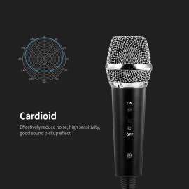 USB Condenser Microphone Recording Microphone Kit Karaoke Voice Microphone USB Drive-free Microphone with Tripod