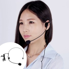 Uni-Directional Head-mounted Headworn Headset Microphone Mic Flexible Wired Boom for Voice Amplifier Amp Loudspeaker