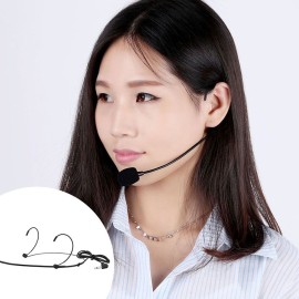Uni-Directional Head-mounted Headworn Headset Ear-hook Microphone Mic Flexible Wired Boom for Voice Amplifier Amp Loudspeaker