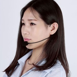 Uni-Directional Head-mounted Headworn Headset Ear-hook Microphone Mic Flexible Wired Boom for Voice Amplifier Amp Loudspeaker