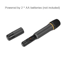 D4 Professional 4-Channel UHF Wireless Microphone System Includes 4 Handheld Mics + 1 Rack-Mount Receiver for Business Meeting Public Speech Classroom KaraokeTeaching