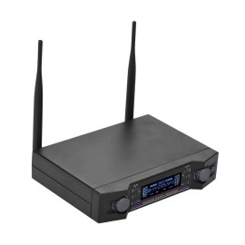 U2 UHF Wireless Microphone System 2 Handheld Mics & 1 Receiver with LCD Display for Karaoke Home Entertainment Business Meeting Speech Classroom Teaching