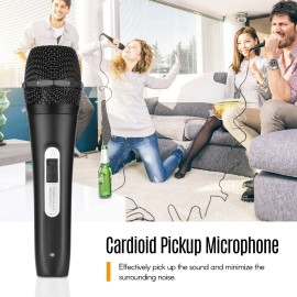 Handheld Wired Dynamic Microphone Mic XLR Cable 6.35mm Plug for Karaoke Singing Network Broadcast Live Streaming Speech with 5 Meters Audio Wire