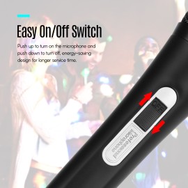 Handheld Wired Dynamic Microphone Mic XLR Cable 6.35mm Plug for Karaoke Singing Network Broadcast Live Streaming Speech with 5 Meters Audio Wire
