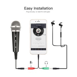 Video Microphone Kit with Mini Microphone Tripod Shock Mount Pop Filter Windshield Adapter Cable 3.5mm Plug