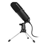 USB Condenser Microphone Computer Mic Kit with Mini Desktop Metal Tripod Stand Windscreen USB Cable for Music Recording Live Streaming Online Singing Meeting Teaching Game