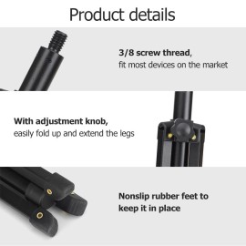 Tabletop Microphone Tripod Stand Desktop Mic Stand Metal Mic Tripod with Mic Holder for Streaming Recording