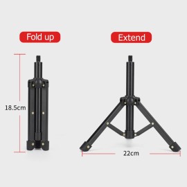 Tabletop Microphone Tripod Stand Desktop Mic Stand Metal Mic Tripod with Mic Holder for Streaming Recording