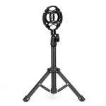Tabletop Microphone Tripod Stand Desktop Mic Stand Metal Mic Tripod with Mic Holder for Streaming Recording