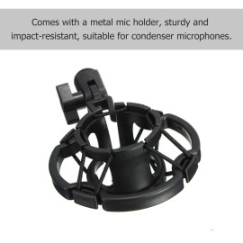 Tabletop Microphone Tripod Stand Desktop Mic Stand Metal Mic Tripod with Mic Holder for Streaming Recording