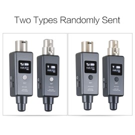 1 Pair Microphone Wireless System Micphone Wireless Transmitter System UHF DSP Transmitter & Receiver Mic/Line Two Modes for Dynamic/Condenser Microphone