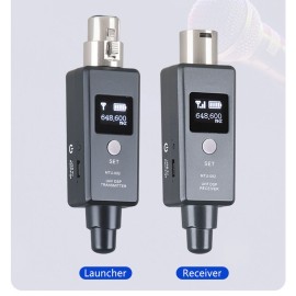 1 Pair Microphone Wireless System Micphone Wireless Transmitter System UHF DSP Transmitter & Receiver Mic/Line Two Modes for Dynamic/Condenser Microphone