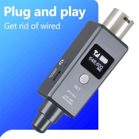 1 Pair Microphone Wireless System Micphone Wireless Transmitter System UHF DSP Transmitter & Receiver Mic/Line Two Modes for Dynamic/Condenser Microphone