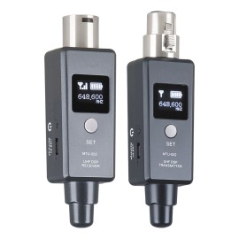 1 Pair Microphone Wireless System Micphone Wireless Transmitter System UHF DSP Transmitter & Receiver Mic/Line Two Modes for Dynamic/Condenser Microphone