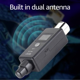 1 Pair Microphone Wireless System Micphone Wireless Transmitter System UHF DSP Transmitter & Receiver Mic/Line Two Modes for Dynamic/Condenser Microphone