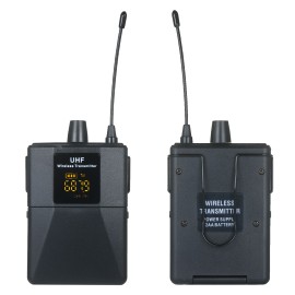 Portable UHF Microphone Set with 1 Receiver 2 Transmitter 2 Mic 2 Headset Mic Rechargeable Receiver Frequency Modulation Suitable for Home Entertainment Speech Live Streaming Video Recording