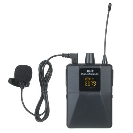 Portable UHF Microphone Set with 1 Receiver 2 Transmitter 2 Mic 2 Headset Mic Rechargeable Receiver Frequency Modulation Suitable for Home Entertainment Speech Live Streaming Video Recording