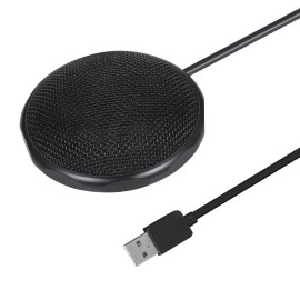 Desktop Conference Microphone Portable USB Condenser Mic Laptop Microphone 360° Omnidirectional Broadcast Speech Recording Game Voice Microphone