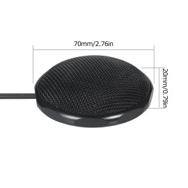 Desktop Conference Microphone Portable USB Condenser Mic Laptop Microphone 360° Omnidirectional Broadcast Speech Recording Game Voice Microphone