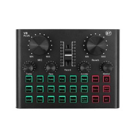 Sound Card & Microphone Set V8 Plus Soundcard BM800 Condenser Microphone for Live Broadcasting Recording Karaoke
