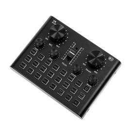Sound Card & Microphone Set V8 Plus Soundcard BM800 Condenser Microphone for Live Broadcasting Recording Karaoke