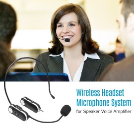 UHF Headset Wireless Microphone Professional Wireless Mic Set 6.35mm Receiver for Speaker Voice Amplifier for Teaching Training Tour Guide Teacher Conference Hosting Music Lovers Playing KTV Scenes