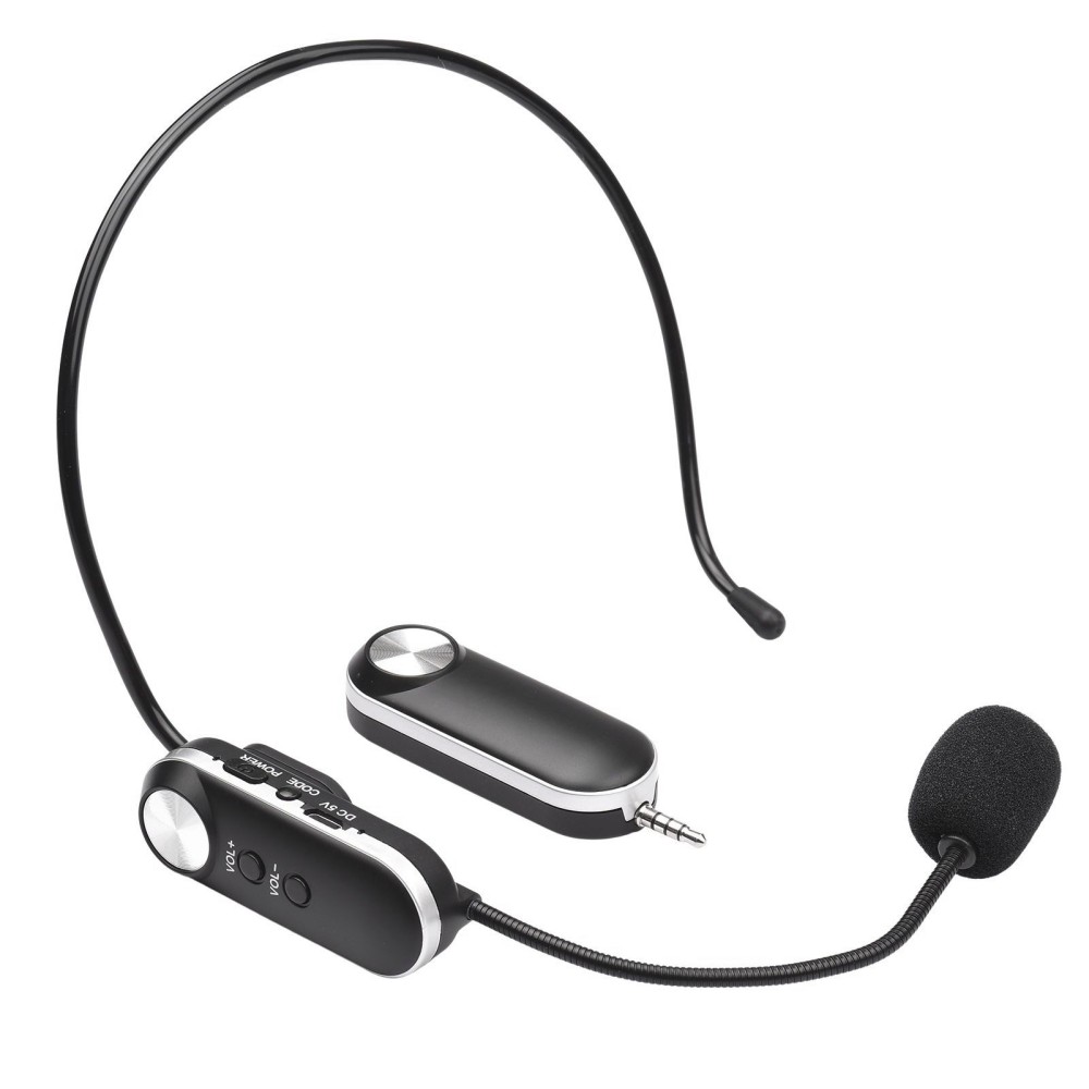 UHF Headset Wireless Microphone Professional Wireless Mic Set 6.35mm Receiver for Speaker Voice Amplifier for Teaching Training Tour Guide Teacher Conference Hosting Music Lovers Playing KTV Scenes