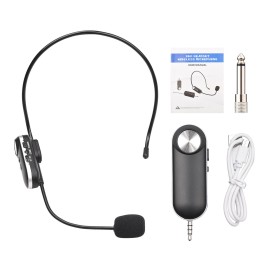 UHF Headset Wireless Microphone Professional Wireless Mic Set 6.35mm Receiver for Speaker Voice Amplifier for Teaching Training Tour Guide Teacher Conference Hosting Music Lovers Playing KTV Scenes