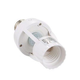 360 Degree Detection PIR Infrared Motion Sensor E27 LED Light Lamp Base Holder Bulb Socket Day & Night 2 Modes