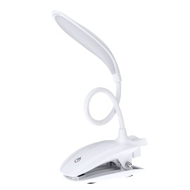 16 LED Desk Lamp USB Rechargeable Dimmable Lightweight Clip Lamp with Sensitive Touch Button for Bedside Reading Study