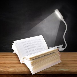 Clip on Book Ligh Reading Light 7 LED with 3 Brightness USB Rechargeable, Eye Care Lamp with Power Indicator, Perfect for Book Kids