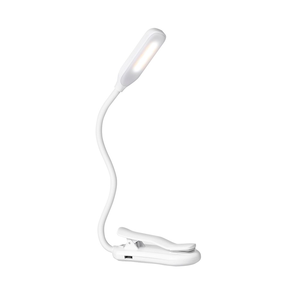 Clip on Book Ligh Reading Light 7 LED with 3 Brightness USB Rechargeable, Eye Care Lamp with Power Indicator, Perfect for Book Kids
