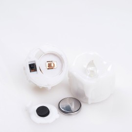 1PCS YK5014 Flameless LED Candle Light Bright Flickering Bulb Battery Operated Tea Light with Realistic Flames Rose Fake Candle for Birthday/Wedding /Christmas