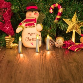 10 PCS Flameless Candles with Remote Control Realistic Color Changing LED Candles Battery Powered Christmas Tree Flickering Taper Candle Lights with Clips for Wedding Party Decoration