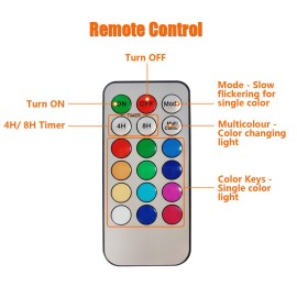 10 PCS Flameless Candles with Remote Control Realistic Color Changing LED Candles Battery Powered Christmas Tree Flickering Taper Candle Lights with Clips for Wedding Party Decoration