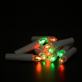 10 PCS Flameless Candles with Remote Control Realistic Color Changing LED Candles Battery Powered Christmas Tree Flickering Taper Candle Lights with Clips for Wedding Party Decoration