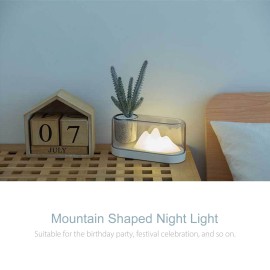 Colorful Night Light Mountain Shaped LED Light Birthday Gifts Presents Rechargeable Lamp Warm White White Touch Night Light for Kids Room Bedrooms Home Office Decoration