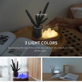 Colorful Night Light Mountain Shaped LED Light Birthday Gifts Presents Rechargeable Lamp Warm White White Touch Night Light for Kids Room Bedrooms Home Office Decoration