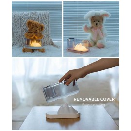 Colorful Night Light Mountain Shaped LED Light Birthday Gifts Presents Rechargeable Lamp Warm White White Touch Night Light for Kids Room Bedrooms Home Office Decoration