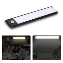 Sensing LED Closet Light Rechargeable Sensor Light for Cabinet Wireless Wardrobe Light for Closet Kitchen 4000K USB Charging Closet Light bar 3 Mode