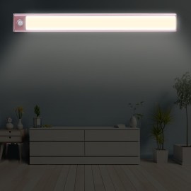 Sensing LED Closet Light Rechargeable Sensor Light for Cabinet Wireless Wardrobe Light for Closet Kitchen 4000K USB Charging Closet Light bar 3 Mode