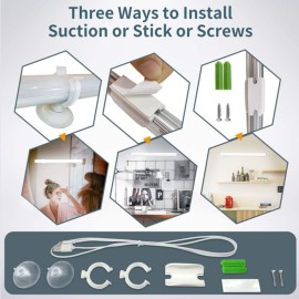 LED Mirror Lights Wireless Portable Rechargeable Vanity Light  3 Brightness Touch Control Makeup Light for Bathroom Dressing Room