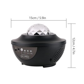 Star Projector Galaxy Projector Light BT Music Speaker Ocean Wave Star Sky Night Light with Remote Controller for Baby Bedroom, Game Rooms, Party, Home Theatre, Night Light Ambiance
