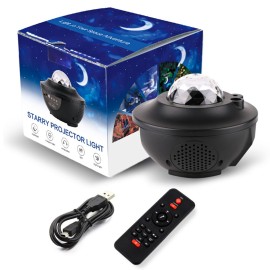 Star Projector Galaxy Projector Light BT Music Speaker Ocean Wave Star Sky Night Light with Remote Controller for Baby Bedroom, Game Rooms, Party, Home Theatre, Night Light Ambiance