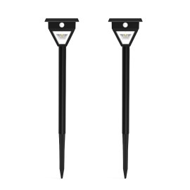 2 PCS Solar Pathway Lights Outdoor LED Solar Motion Sensor Light Garden Lights 3000K Warm Dim/ High Light Mode IP65 Waterproof Solar Landscape Lights for Lawn Patio Yard Garden