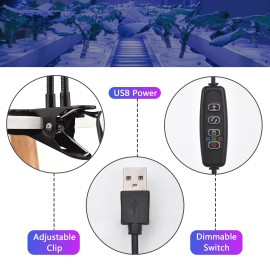 Grow Light for Indoor Plants 42 LEDs Plant Growing Light 10 Dimmable Levels 3/9/12H Timer 3 Lighting Modes Compact Growth Lamp for Plants Flowers Vegetables
